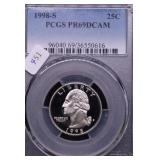1998 S PCGS PF69DC QUARTER