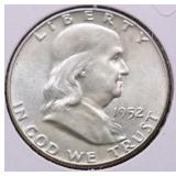 1952 CHOICE BU FRANKLIN HALF DOLLAR