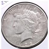 1922 S PEACE DOLLAR