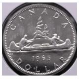 1965 CANADA SILVER DOLLAR GEM
