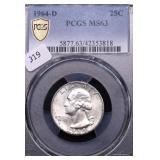 1964 D PCGS MS63 QUARTER