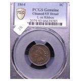 1864 L PCGS VF DETAILS INDIAN HEAD CENT
