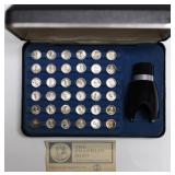 NICE SET OF MINI SILVER COINS W BOX