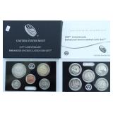 225TH ANIVERSARY ENHANCED UNC COIN SET W BOX PAPER