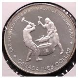 1988 PROOF CANADA SILVER DOLLAR