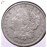 1921 D MORGAN DOLLAR VF