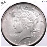 1922 PEACE DOLLAR GEM BU