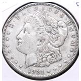 1921 D MORGAN DOLLAR VF