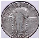 1929 S STANDING QUARTER VF