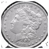 1891 CC MORGAN DOLLAR XF