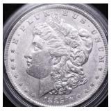 1885 O MORGAN DOLLAR AU