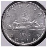 1965 CANADA SILVER DOLLAR CHOICE BU