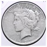 1927 D PEACE DOLLAR VF DETAILS