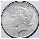 1922 PEACE DOLLAR AU