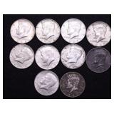10 40 % SILVER HALF DOLLARS