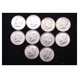 10 40 % SILVER HALF DOLLARS