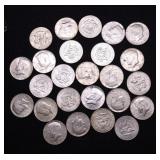 25 // 40 % SILVER HALF DOLLARS