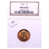 1941 NGC MS66 RED LINCOLN CENT