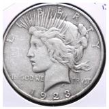 1923 D PEACE DOLLAR XF