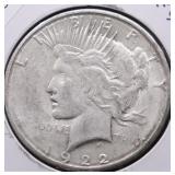 1922 S PEACE DOLLAR XF