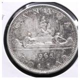 1965 CANADA SILVER DOLLAR F