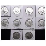 10 40 % SILVER HALF DOLLARS