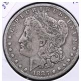 1883 MORGAN DOLLAR F