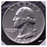 1959 PROOF WASHINGTON QUARTER
