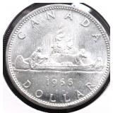 1966 CANADA SILVER DOLLAR CHOICE BU