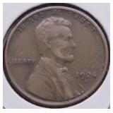 1924 S LINCOLN CENT  VF