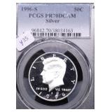 1996 S PCGS PF70DC SILVER HALF DOLLAR
