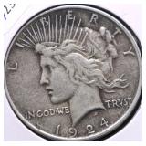 1924 PEACE DOLLAR XF