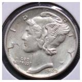 1942 CH BU MERCURY DIME