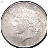 1922 PEACE DOLLAR AU