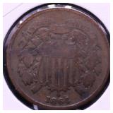 1864 TWO CENT PIECE VG