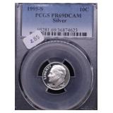 1995 S PCGS PF69DC SILVER DIME