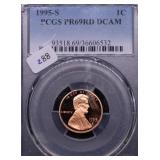 1995 PCGS PF69DC RED LINCOLN