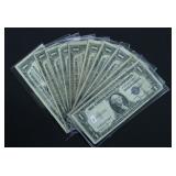 10 SILVER CERTIFICATES