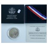KOREAN WAR SILVER DOLLAR W BOX PAPERS