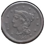 1856 LARGE CENT AU  PQ