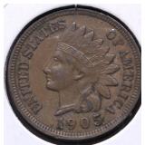 1905 INDIAN HEAD CENT AU