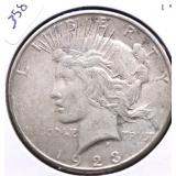 1923 S PEACE DOLLAR XF