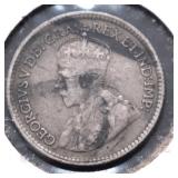 1919 CANADA SILVER 5 CENTS VF