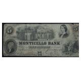 1860 5 $ REMAINDER NOTE VG