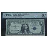 PMG MS67 SILVER CERTIFICATE