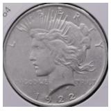 1922 PEACE DOLLAR AU