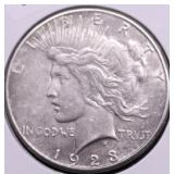 1923 S PEACE DOLLAR VF
