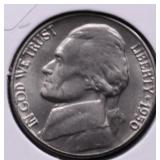 1950 D GEM FULL STEPS JEFFERSON NICKEL