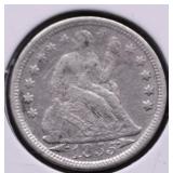 1855 SEATED DIME CULL