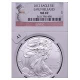 2012 NGC MS69 SILVER EAGLE